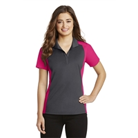 Sport-Tek LST652 Ladies Colorblock Micropique Sport-Wick Polo Shirts. Up to 25% Off. Free Shipping available.