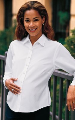 Port Authority Ladies Maternity Easy Care Shirts L608M. Embroidery available. Same Day Shipping available on blanks. Quantity Discounts. No Minimum Purchase Required.