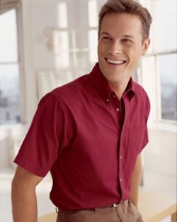 Devon & Jones Mens Short-Sleeve Titan Twill Shirts D500S. Embroidery available. Quantity Discounts. Same Day Shipping available on Blanks. No Minimum Purchase Required.