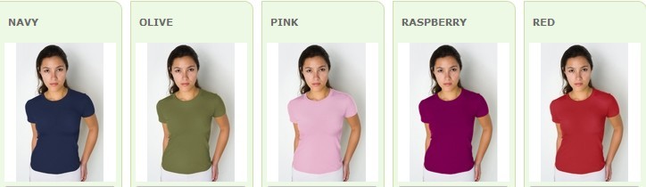 American Apparel Classic Girl Fine Jersey Tees 21020. Same Day Shipping.  Quantity Discounts. No Minimum Purchase
