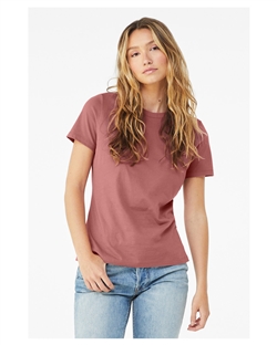 Bella + Canvas 6400  Ladies Relaxed Short Sleeve Jersey T-Shirts. Embroidery available. Fast shipping on blanks. Volume Discounts. No minimum purchase.