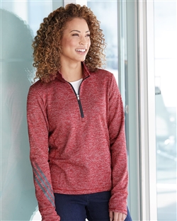 Adidas Golf A285 womens Brushed Terry Heathered Quarter-Zip Pullover