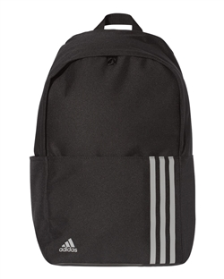 Adidas 18L 3-Stripes Backpacks A301. Embroidery available. Same Day Shipping available on blanks. Quantity Discounts. No Minimum Purchase Required.