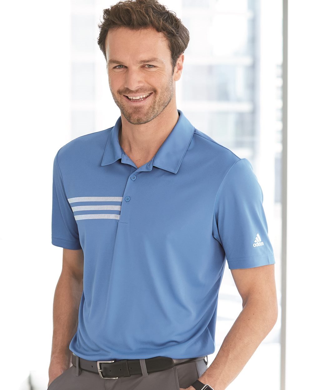 ubehagelig gispende Beregn Adidas Golf A324 Mens 3-Stripes Chest Sport Polo Shirts