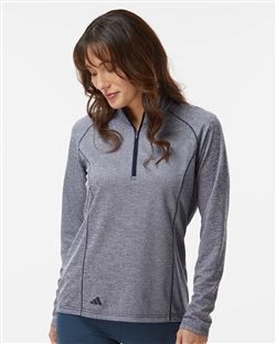 Adidas A594 Women's Space Dyed Quarter-Zip Pullovers