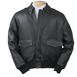 Burk's Bay A-1 Leather Bomber Full-Zip Jacket 1080