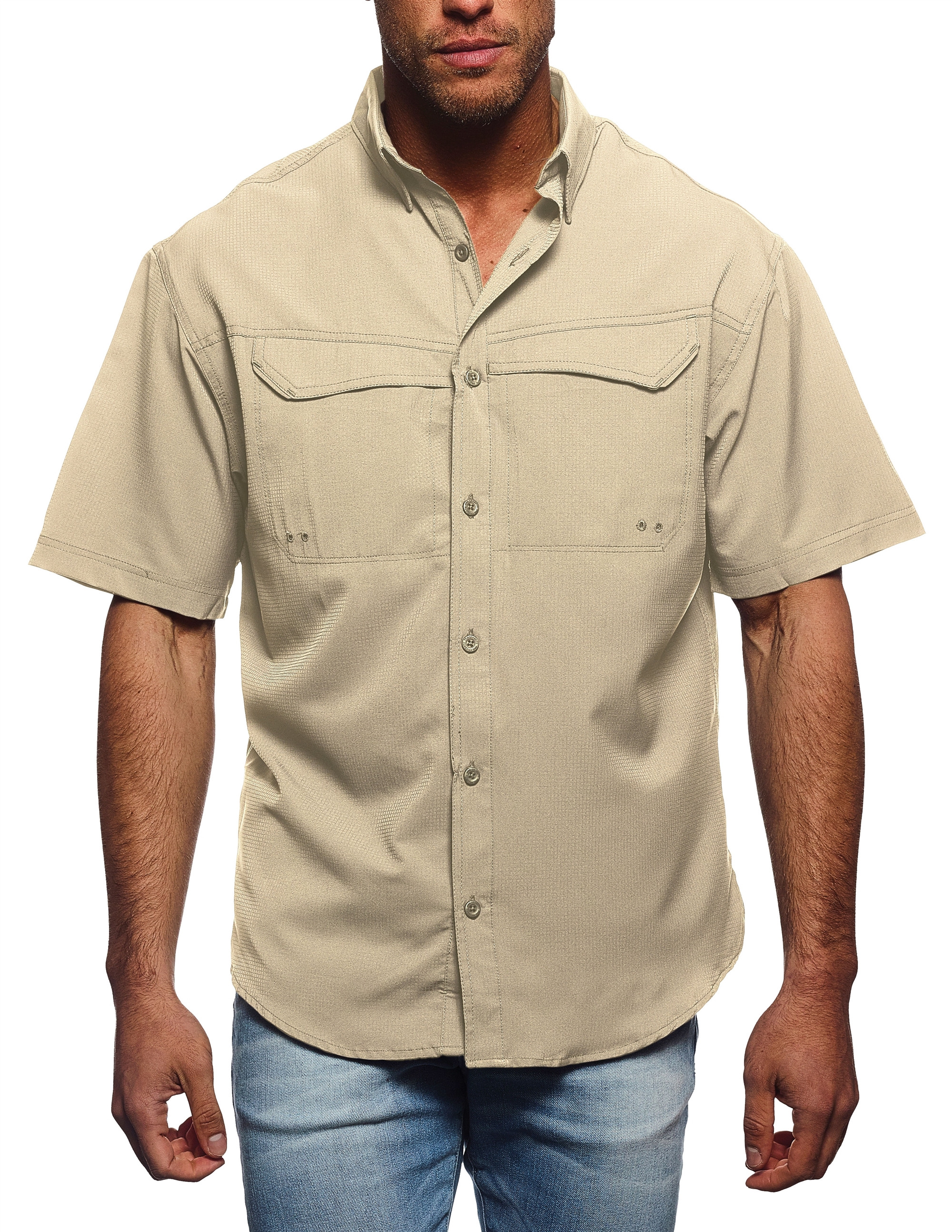 Pro Celebrity Men's Short Sleeve Pro Fishing Shirts FST889