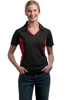 Sport-Tek LST655 Ladies Side Blocked Micropique Sport-Wick Polo Shirts. Up to 25% Off. Free Shipping available.