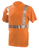OccuNomix Men's LUX-SSETP Orange and Yellow Reflective Pocket T-Shirts