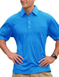 Pro Celebrity 102 Members Only Men's 100% Polyester Moisture Management Polo Shirts